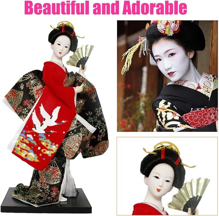 NOELAMOUR 舞踊 舞妓 日本人形 芸者人形 お土産 置物 外国人へのプレセント オリエンタルドール 30cm