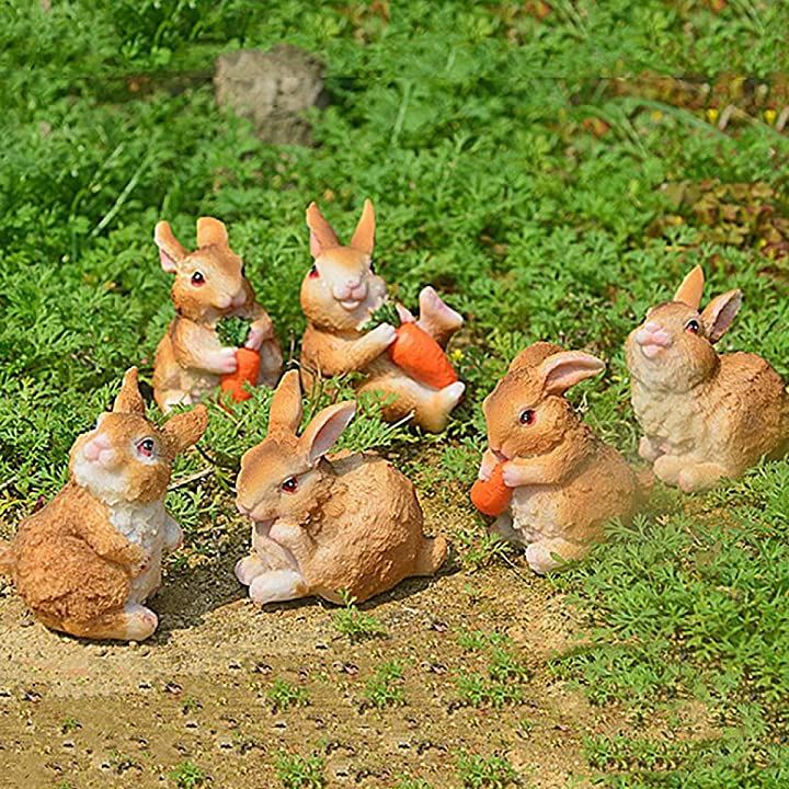 3個セット 超お得 ガーデンオーナメント ウサギ 春日のかわいい風 童話シリーズ