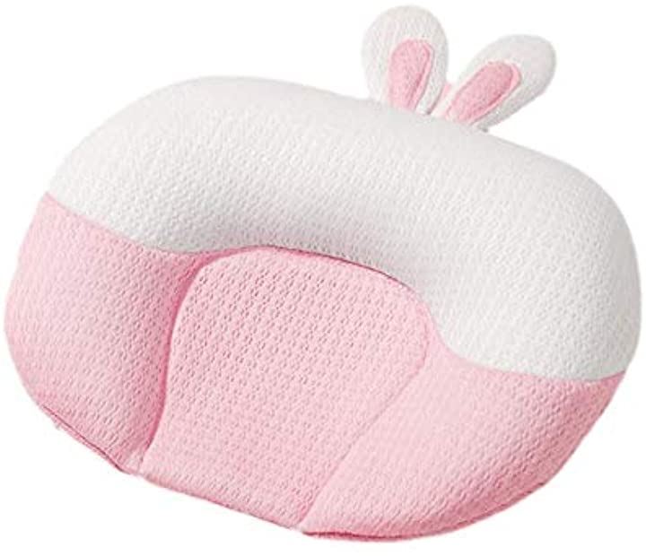 ベビー 枕 頭の形 一歳 2歳 新生児 添い寝 絶壁防止 高さ調整 マット ベビー枕 家具・ねんね キッズ・ベビー・マタニティ ファッション(ピンク)