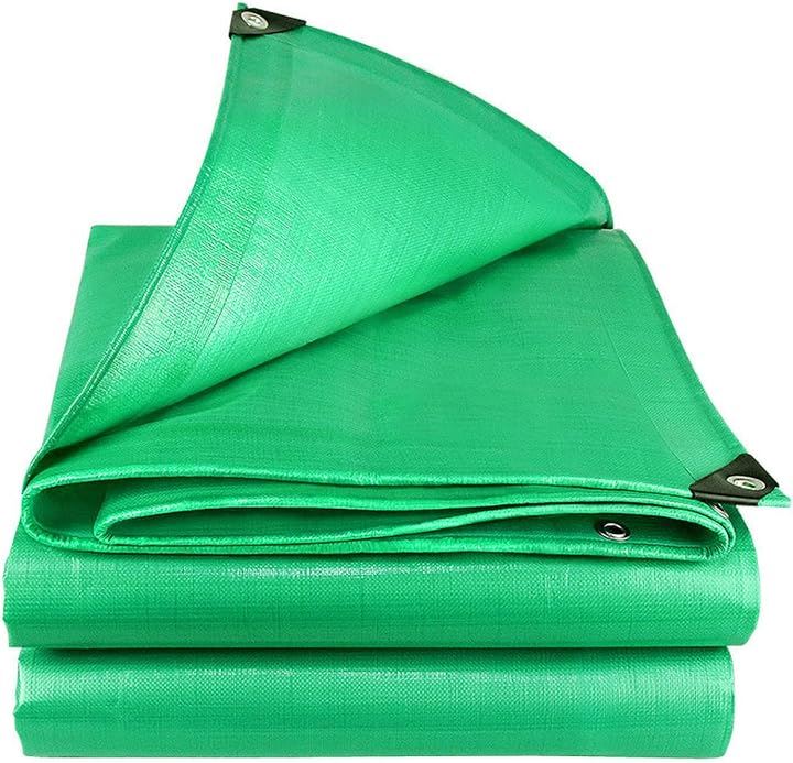 防水シート HDPE製 厚手 耐水 UVシート 抗紫外線 台風 豪雨対策( 両面グリーン, 2.8Mx4.8M)