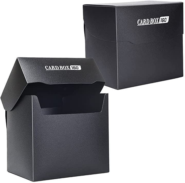 カードボックス 2個 収納ケース シンプル トレーディングカード 持ち運び 保管 軽量 Pp素材 ブラック