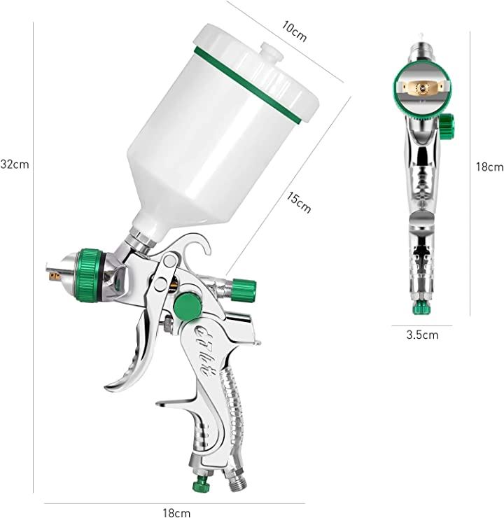 スプレーガン 重力式 口径1.4mm/1.7mm/2.0mm カップ容量600cc DIY 三つノズルセット 塗料 塗料・補修材・各種素材  DIY・工具 花・ガーデン・DIY(1.4mm/1.7mm/2.0mm)：[クイックスピード ヤマダモール店]