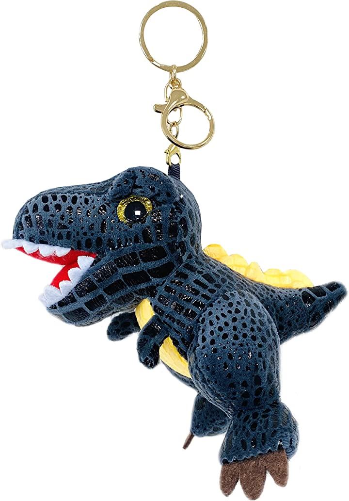 キーホルダー ぬいぐるみ 恐竜 マスコット 人形 セット おもちゃ おもちゃ・玩具・ホビー(グレー＆グリーン)