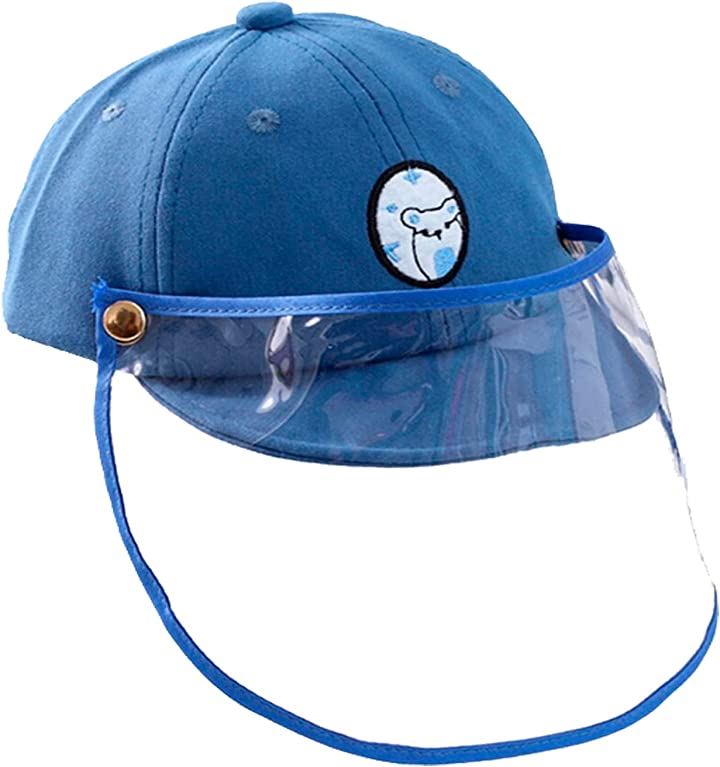 ミャオッティ ベビー帽子フェイス シールド付き バイザー( ブルー, 46.0-50.0 cm)