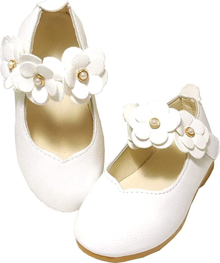 キッズ フォーマル 靴 女の子 子供靴 シューズ キッズ靴 結婚式 発表会 白( ホワイト, 18.0 cm)