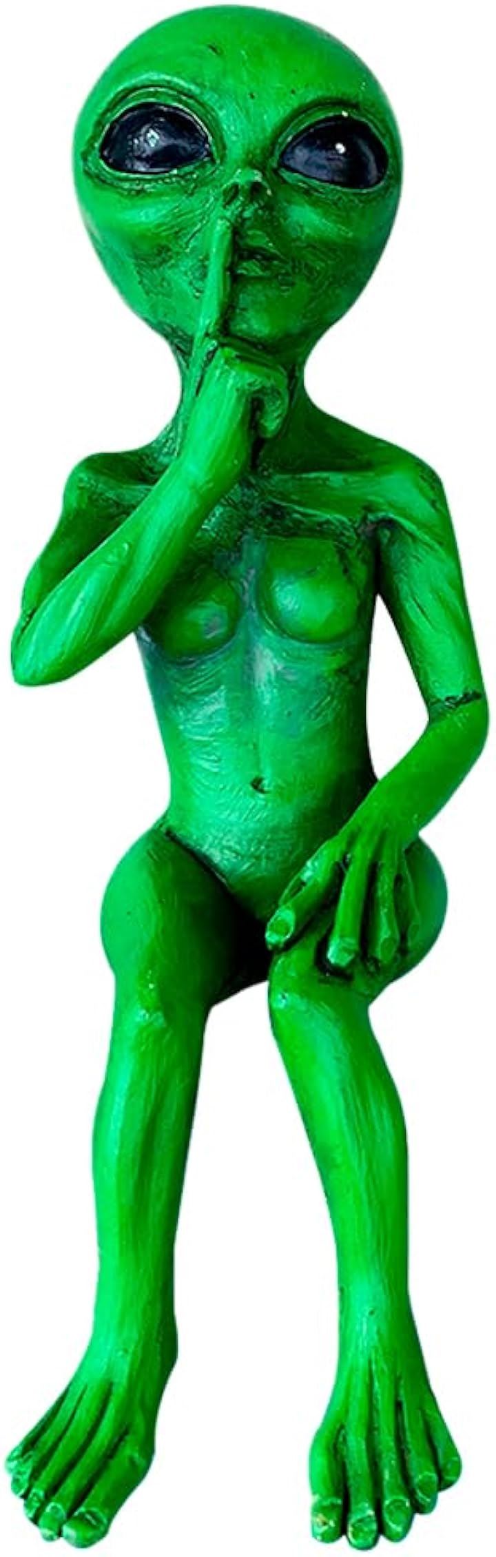 エイリアン 宇宙人 置物 オブジェ 装飾 飾り フィギュア 彫像 ミニチュア インテリア( グリーン)
