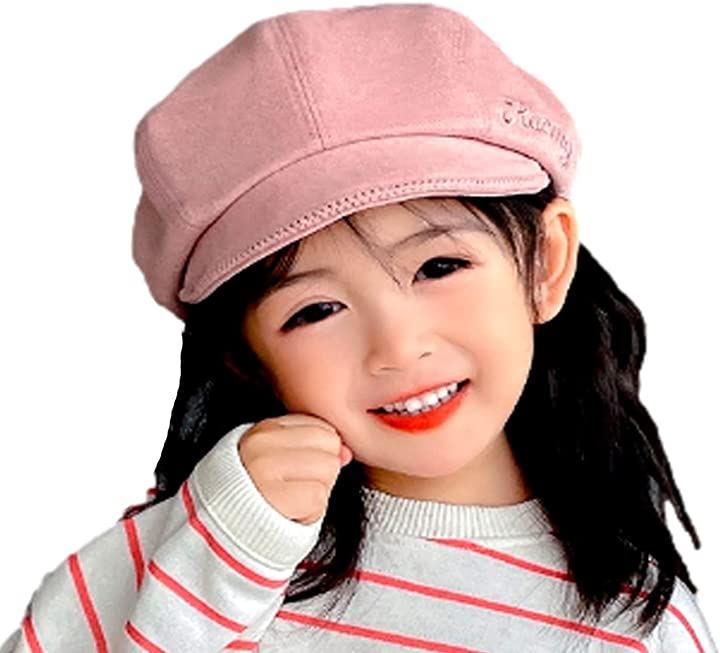 ミャオッティ キャスケット帽 ベレー帽 ガールズ帽子 キッズキャップ 子ども( ピンク, 52.0 cm)