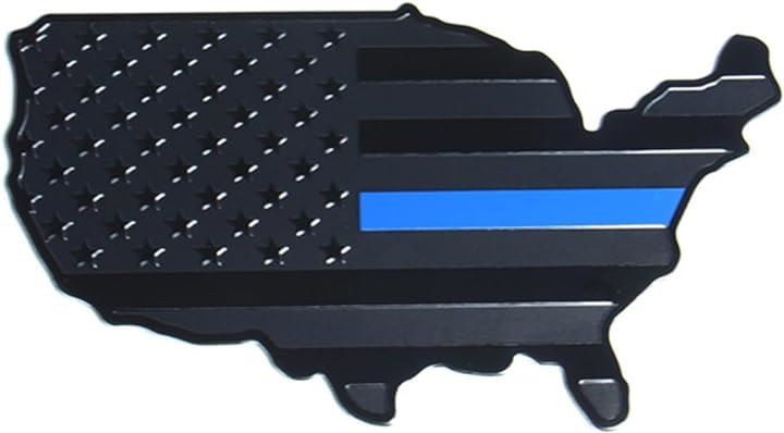 ステッカー 車 マット シール テープ 3D USA アメリカ 国旗 デカール アメリカン エンブレム( ブルー)
