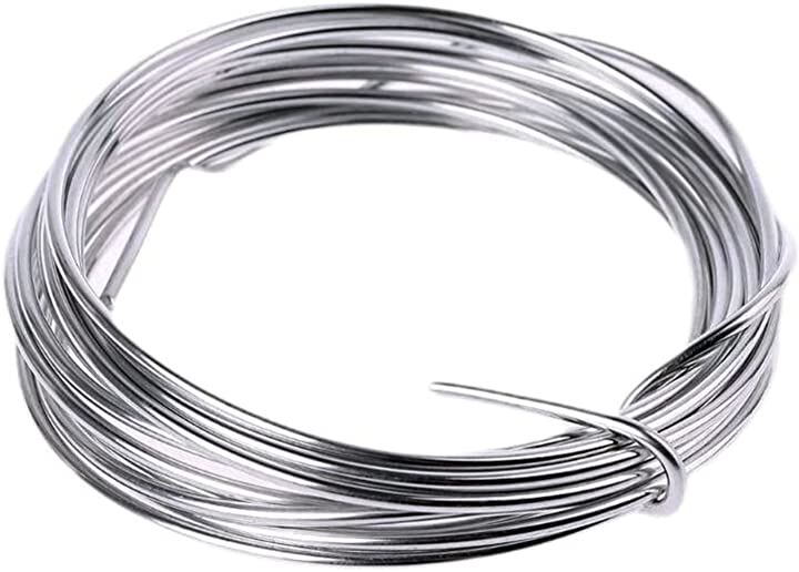 アルミワイヤー 針金 3mm 全長10m アルミ線 盆栽 工作 手芸 クラフト( シルバー)