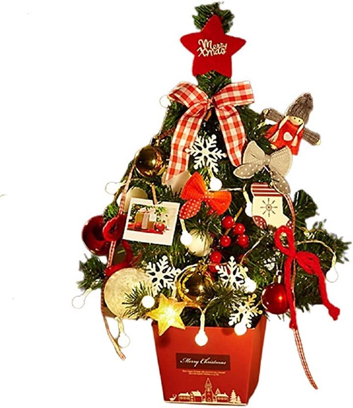 クリスマスツリー 45ｃｍ 卓上 電飾つき セット クリスマス ツリー 赤色 クリスマスツリー クリスマス用品 パーティー・イベント用品・販促品 おもちゃ・ホビー・ゲーム0