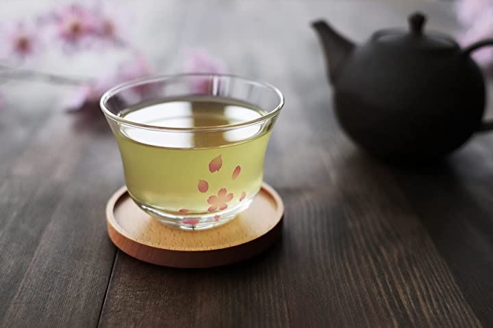 冷感桜 煎茶 茶托セット 温度で変化