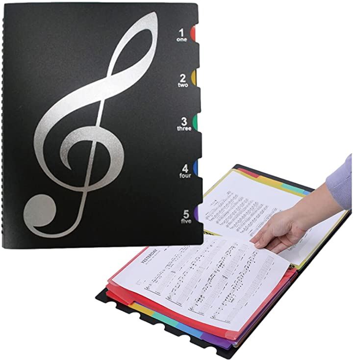 morytrade 楽譜ファイル 譜面ファイル 書き込める 書き込み A4 40枚対応 2面 見開き 反射防止 パーツ・アクセサリー 楽器 CD・DVD・楽器(黒)