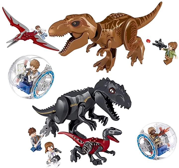 最恐の肉食恐竜 ティラノサウルス 2体 + ミニフィギュア セット 探検家 リポーター 超合金・ロボット おもちゃ おもちゃ・玩具・ホビー C-57