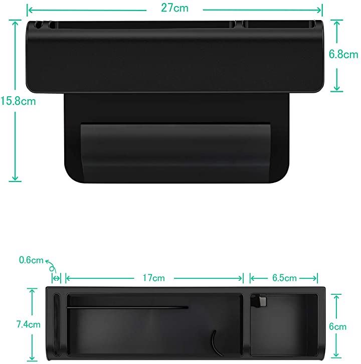 車用収納ポケット 車用小物入れ 隙間ポケット 運転席・助手席兼用 小物収納ミニポケット 車内用品 車内の小物をしっかり収納 シートサイド収納  カーアクセサリー カー用品 車用品・バイク用品(ブラック)：[クイックスピード ヤマダモール店]