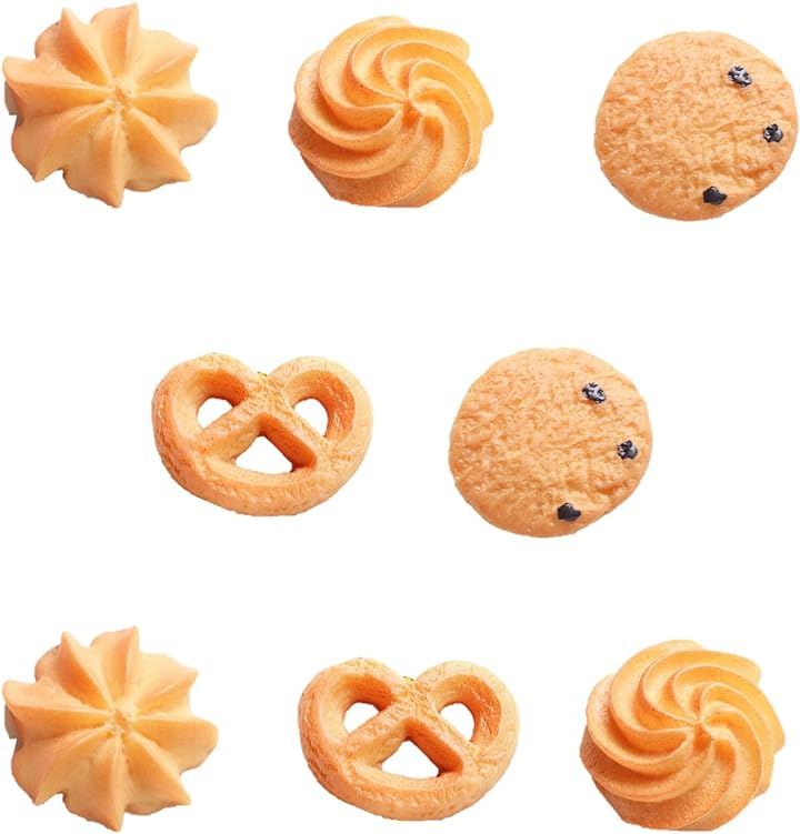 ビスケット クッキー 食品 サンプル 本物 そっくり 模型 4種 8枚 セット( 8個)