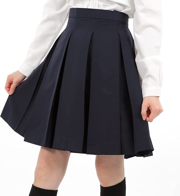Qoo10] ボックス プリーツスカート 学生 制服