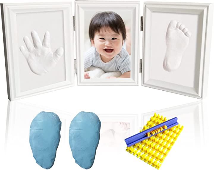 ベビーフレーム 手形 足形 フォトフレーム 人気 赤ちゃん 出産祝い New Blue インテリア小物・置物 インテリア・収納 インテリア・日用品雑貨(New Blue)