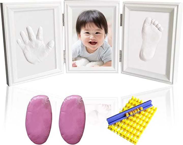 ベビーフレーム 手形 足形 フォトフレーム 人気 赤ちゃん 出産祝い インテリア小物・置物 インテリア・収納 インテリア・日用品雑貨(Pink)