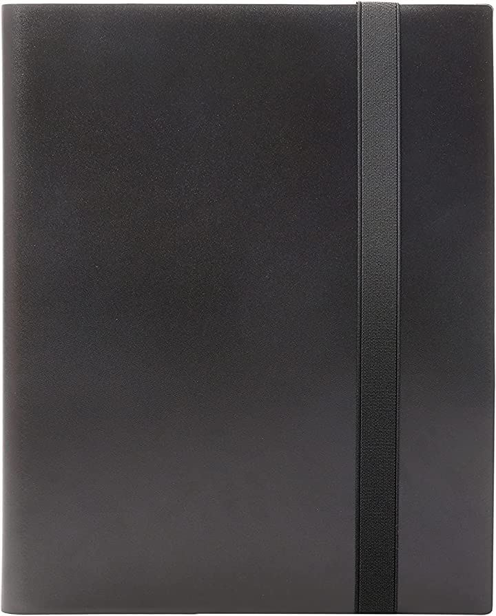 カードファイル コレクションカードバインダー トレカファイル 20ページ 両面用 18ポケット360枚収納可能 弾性包帯バインド ブラック カード・トレーディングカード 趣味・コレクション(黒, 30x24.5x2cm)