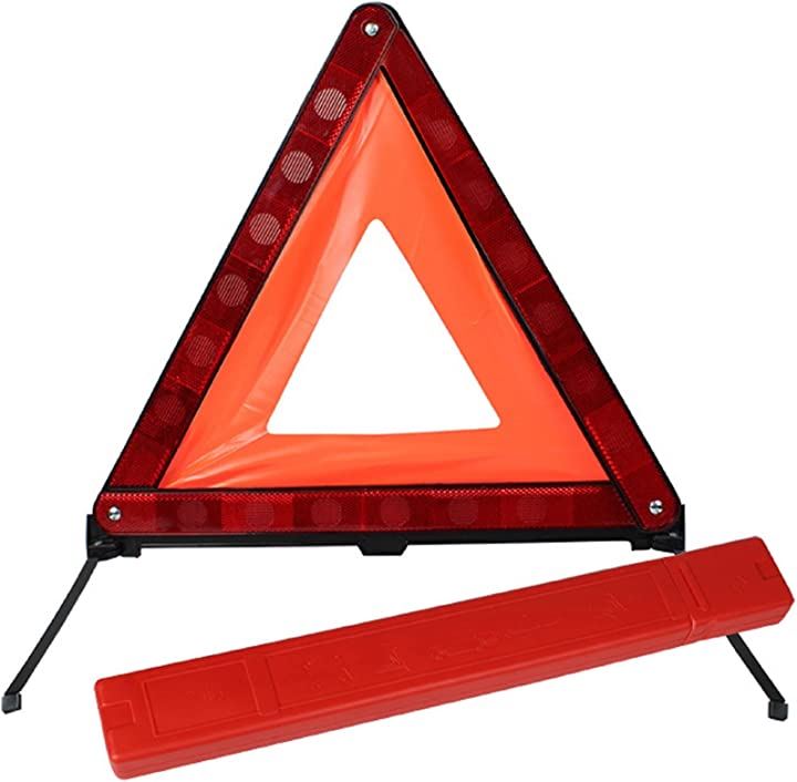 三角表示板 三角停止板 三角板 三角停止表示板 三角反射板 車載用 折り畳み式 赤 39cmx43cm