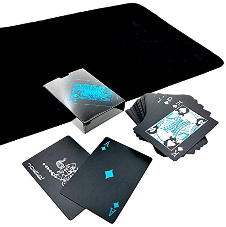 ブラック トランプ 黒い マジック カード 手品 ポーカー 大富豪 マット( クロースアップ マット セット)
