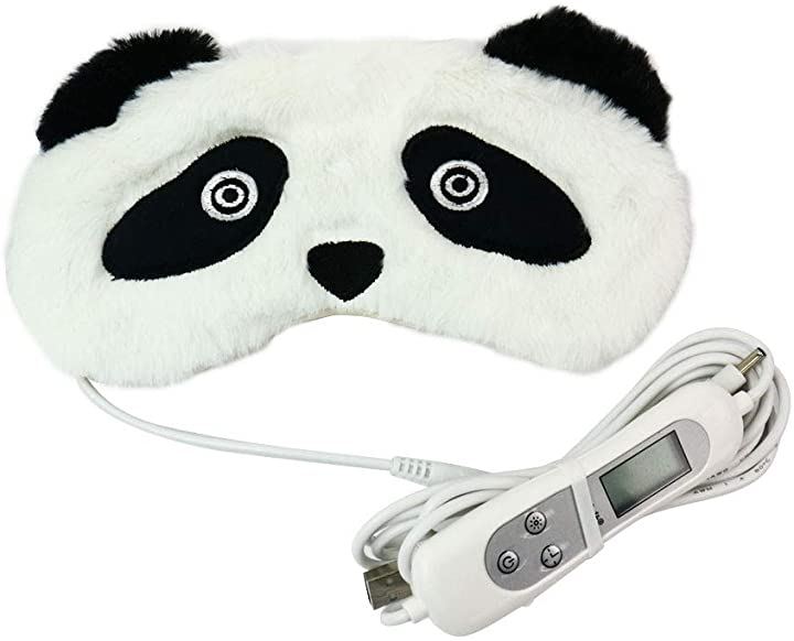 もふもふ ホットアイマスク USB電熱式 タイマー/温度調節 アイピロー 
