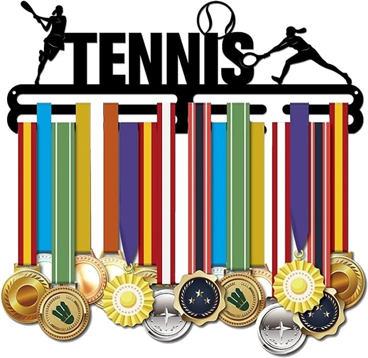 テニスメダルハンガー ディスプレイ 競技メダルホルダー アイアン スポーツメダルディスプレイフレーム( テニス)