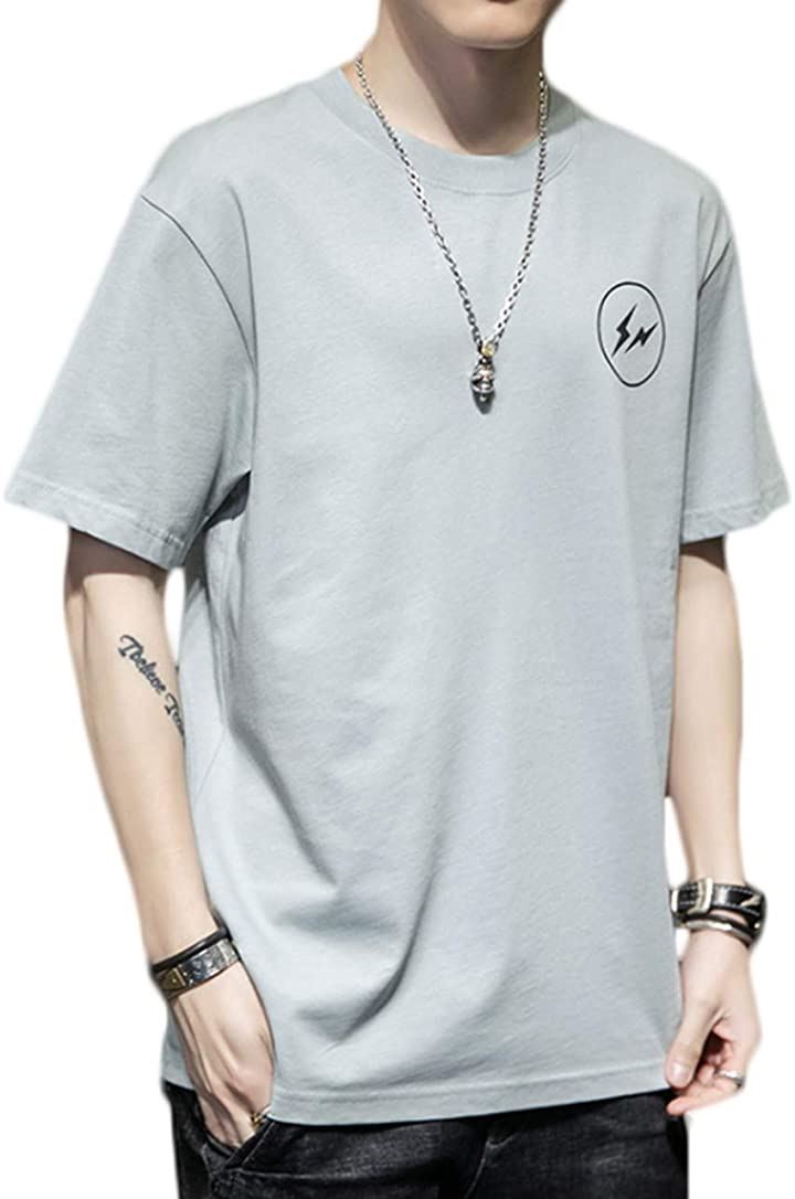 春 夏 秋 冬 夏服 Tシャツ夏 Tシャツ半袖 ティーシャツ 無地tシャツ カットソー Uネック 丸首 ラウンドネック ボートネック Tシャツシンプル Tシャツ綿 Tシャツ薄手 Tシャツメンズ Tシャツ半袖メンズ ロゴtシャツ グレー L Daytonfeet Com