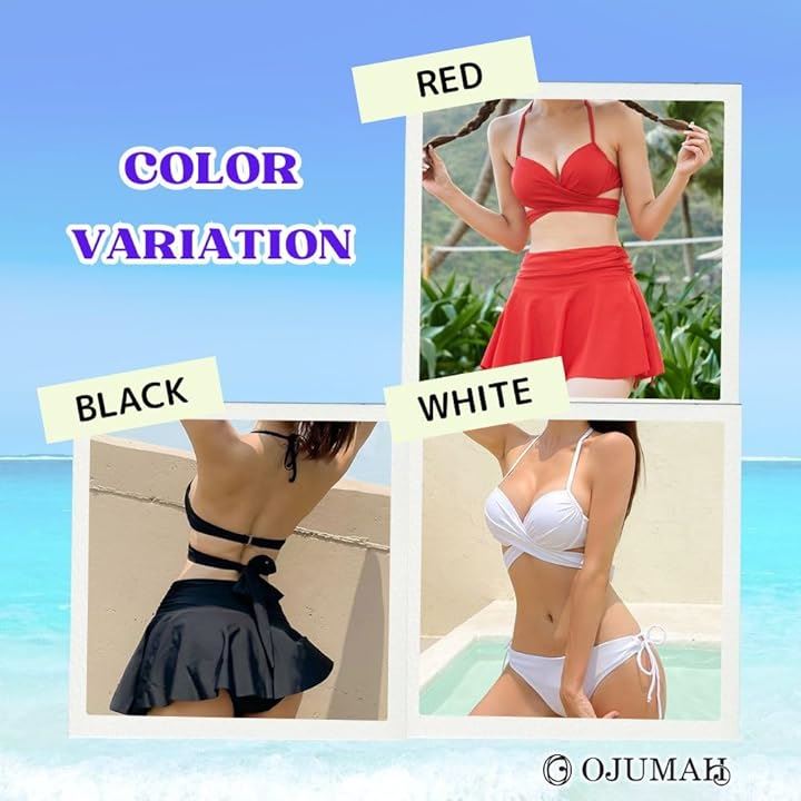Qoo10] 水着 レディース クロス ビキニ スカー