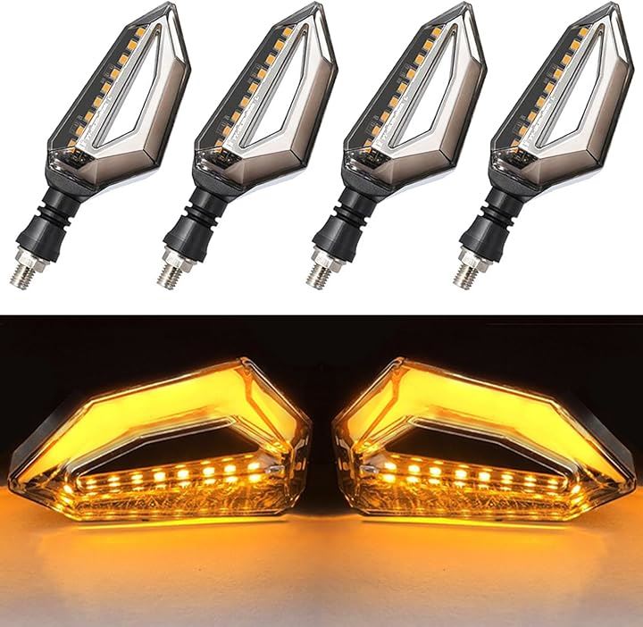 バイクウインカー led 汎用 防水 4個セット バイク前後左右 1台分 12V 取付M10