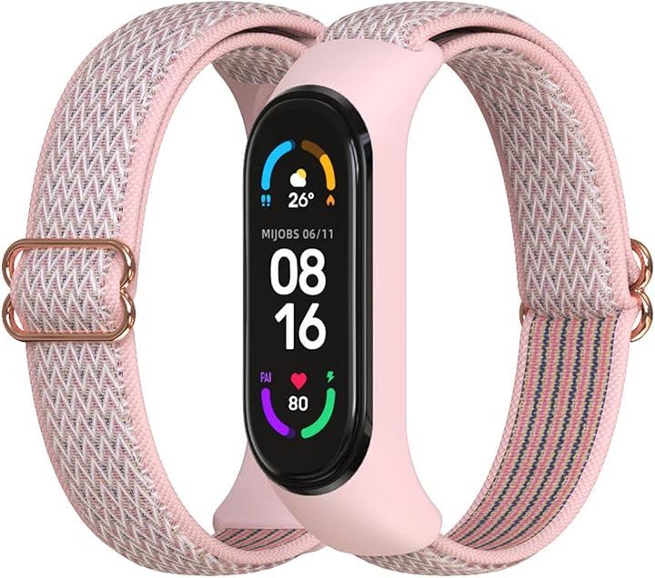 Xiaomi band 7 対応 7バンド 替えバンド 5 換えバンド 6 miband7 交換バンド ベルト スマートウォッチ シャオミ 交換ベルト  対応機種 通気設計 裝著簡単 男女兼用 ピンク