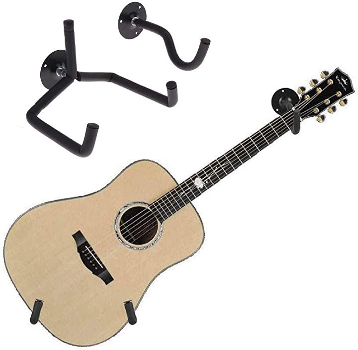 壁掛け ギターハンガー スタンドディスプ レイ ホルダー アコースティックギター/エレキギター用 パーツ・アクセサリー 楽器 CD・DVD・楽器