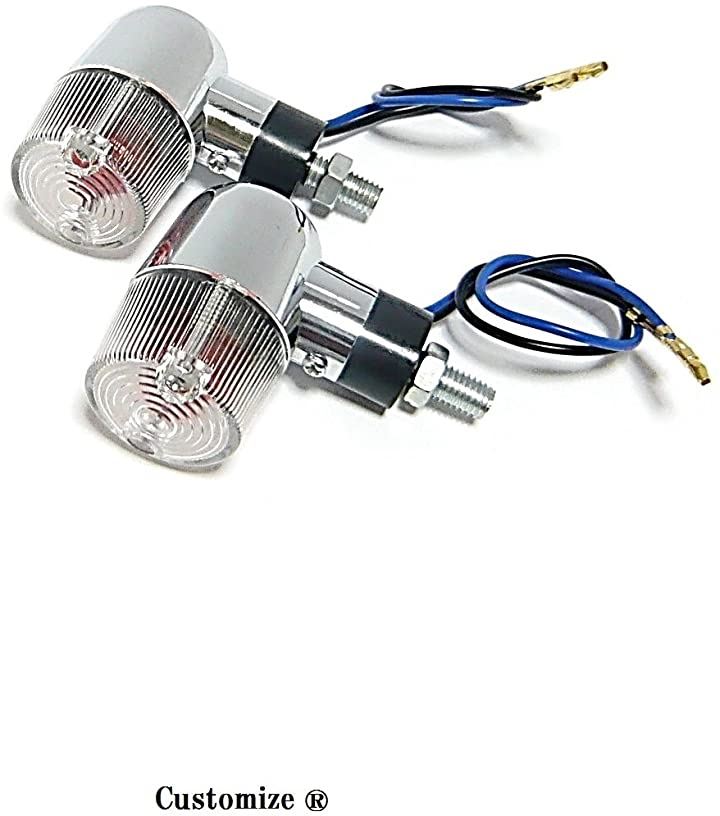 バイク 汎用 LED ウインカー 4個セット 1台分 ミニ クリアレンズ パーツ ランプ 2ピン式リレー付属可能 0