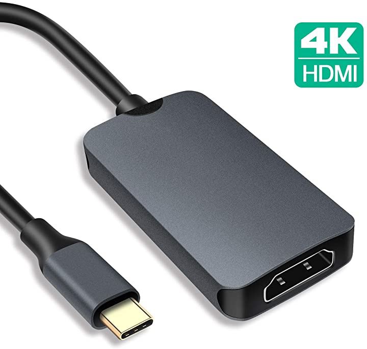 USB Type C to HDMI 変換アダプタ 4K@30Hz Thunderbolt USB-C HDMIケーブル ブラック アクセサリー  パソコン・周辺機器(TYPE C 変換アダプター)：[クイックスピード ヤマダモール店]