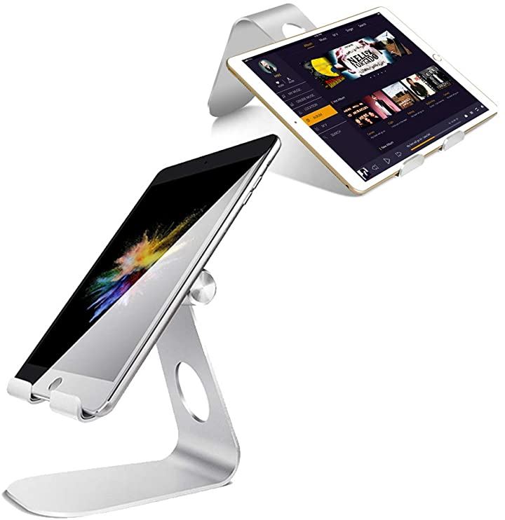 タブレット スタンド アルミ ホルダー 角度調整可能 iPad用 stand 卓上縦置きスタンド タブレット置き台 デスク台 立てる 設置