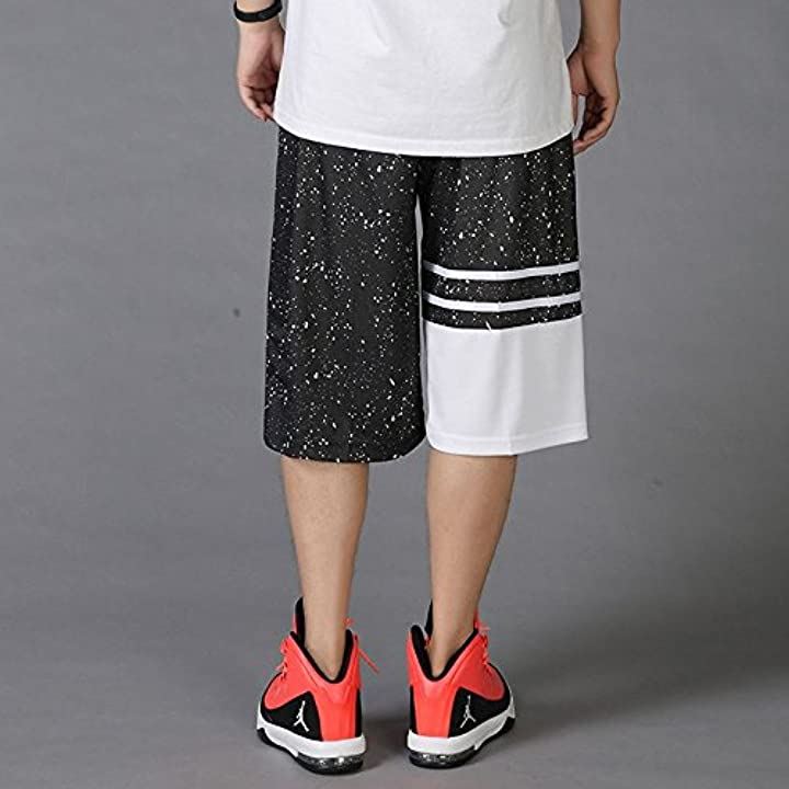 ワイドハーフパンツ 大きいサイズ バスパン バスケ ダンス 速乾 ワイドショートパンツ メンズ ブラック ホワイト ブラックホワイト 3xl クイックスピード ヤマダモール店