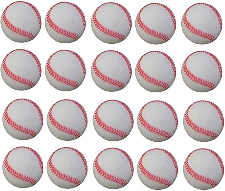 野球 練習 ウレタン ボール 直径 約 7cm ホワイト 20球 セット( ホワイト 20球 セット)