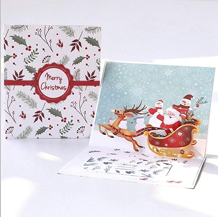 クリスマス３D 立体 ポップアップ カード クリスマスカード パーティー イベント お祝いに クリスマス用品 パーティー・イベント用品・販促品 おもちゃ・ホビー・ゲーム(サンタクロース)