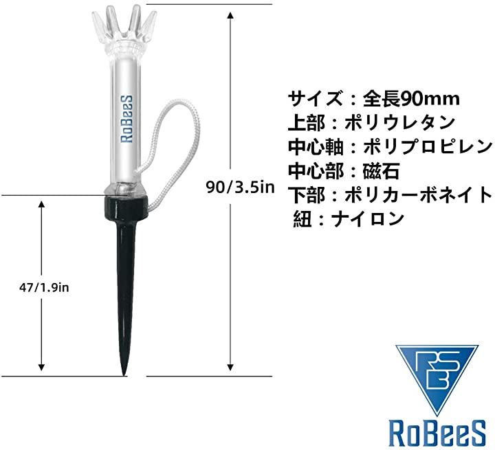 日本企画 マグネットティー ゴルフロングティー ゴルフショートティ― ゴルフティー 紐付き 紛失防止 ゴルフ用品