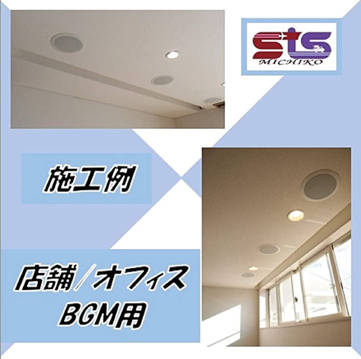 天井埋込型 スピーカー 6インチ 18.5cm 3W 8Ω ローインピーダンス カンタン設置