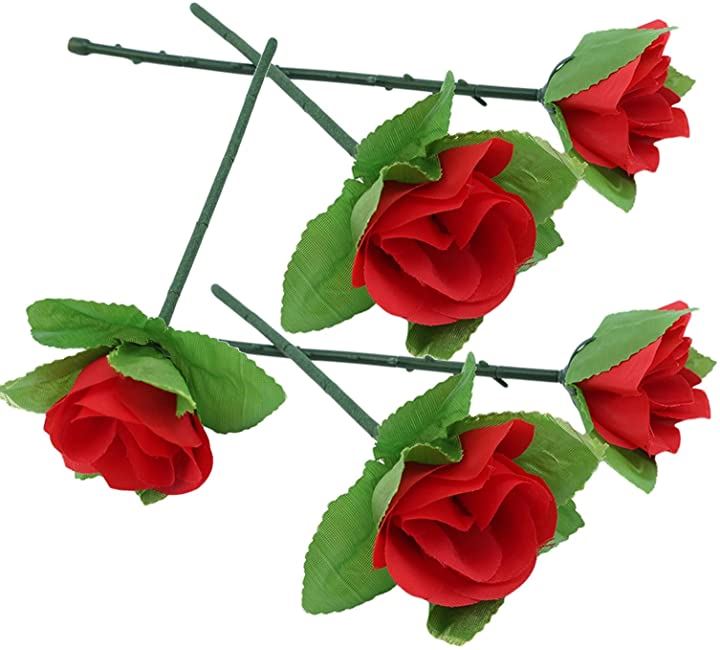 母の日 フラワー マジック 5個セット 手品 薔薇 サプライズ 一発芸 パーティー プレゼント グッズ 花束