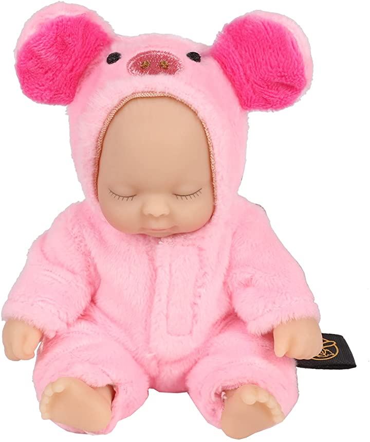 赤ちゃん人形 リボンドール キーホルダー ミニチュア リアル ベビー コレクション 子豚 アニメグッズ 趣味・コレクション おもちゃ・ホビー・ゲーム(豚)